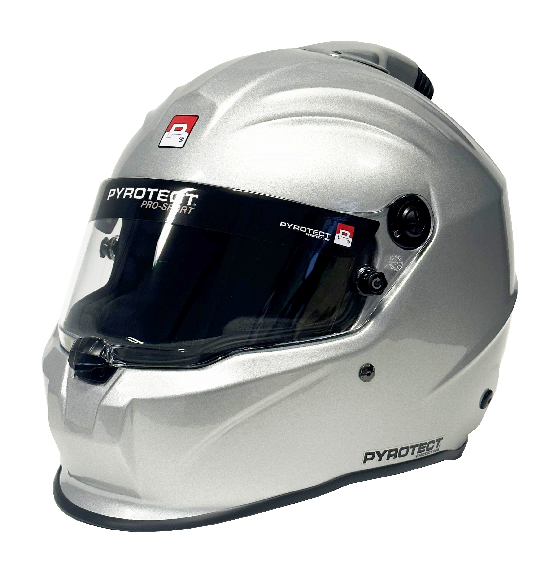 HS823 PROSPORT DB TFA HELMET SILVER-3-4 Pro Sport Racing Helmet - Image 1