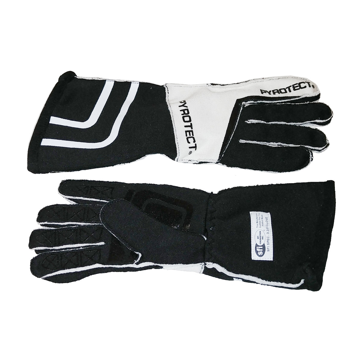 GS260 Reverse-Stitch-Sport-Blk-Wh Sport Reverse Stitch 2 Layer SFI-5 Gloves - Image 1