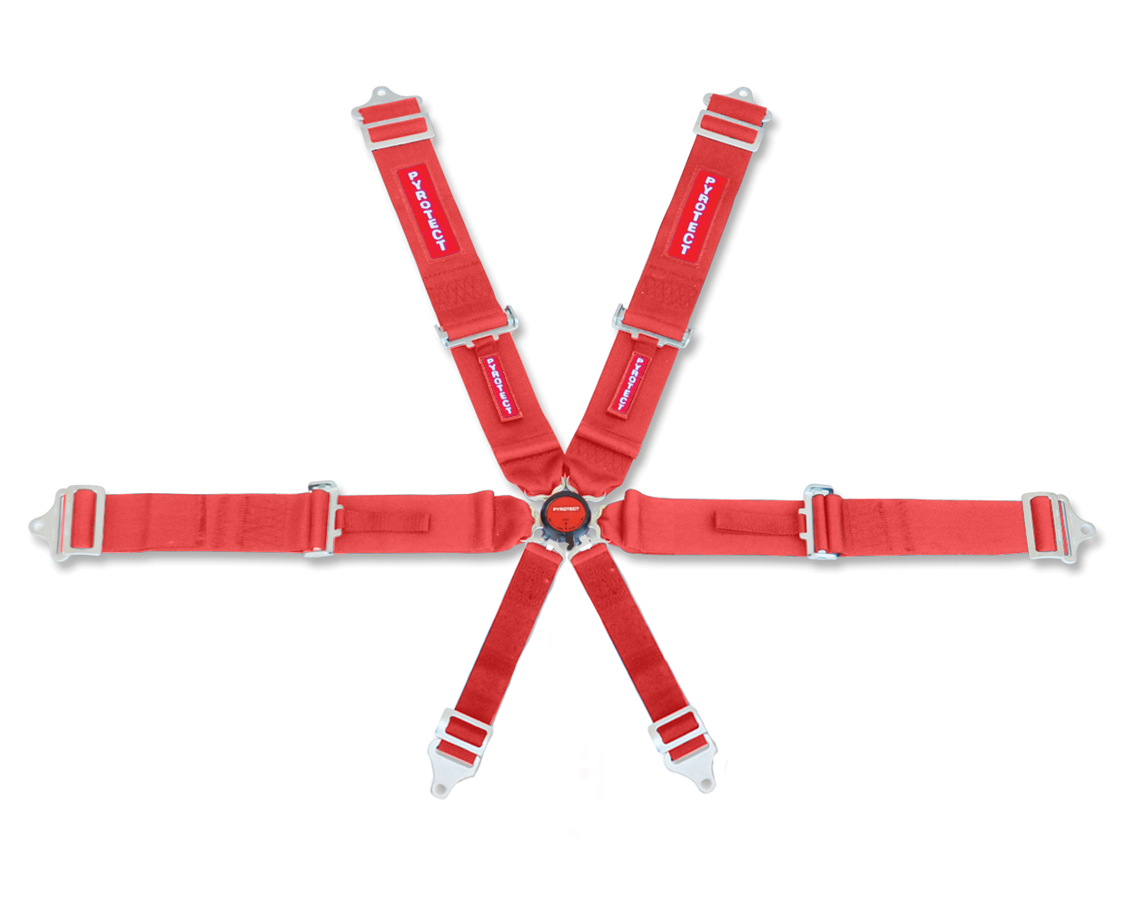 SB110320 6pt RED HARNESS CAMLOCK SFI 6 Point Cam Lock Harness with Bolt Plates Red Pull Up - Image 1