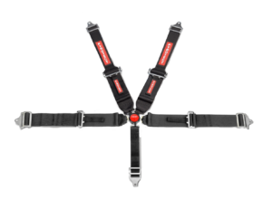 SFI 5 Point Cam Lock Harness with 3" to 2" Shoulder Belts Black Pull Up