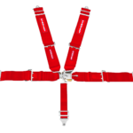 SFI 5 Point Latch Link Harness 3" Shoulder 3" Belt Red Pull Up