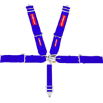 SFI 5 Point Latch Link Harness 3" Shoulder 3" Belt Blue Pull Up