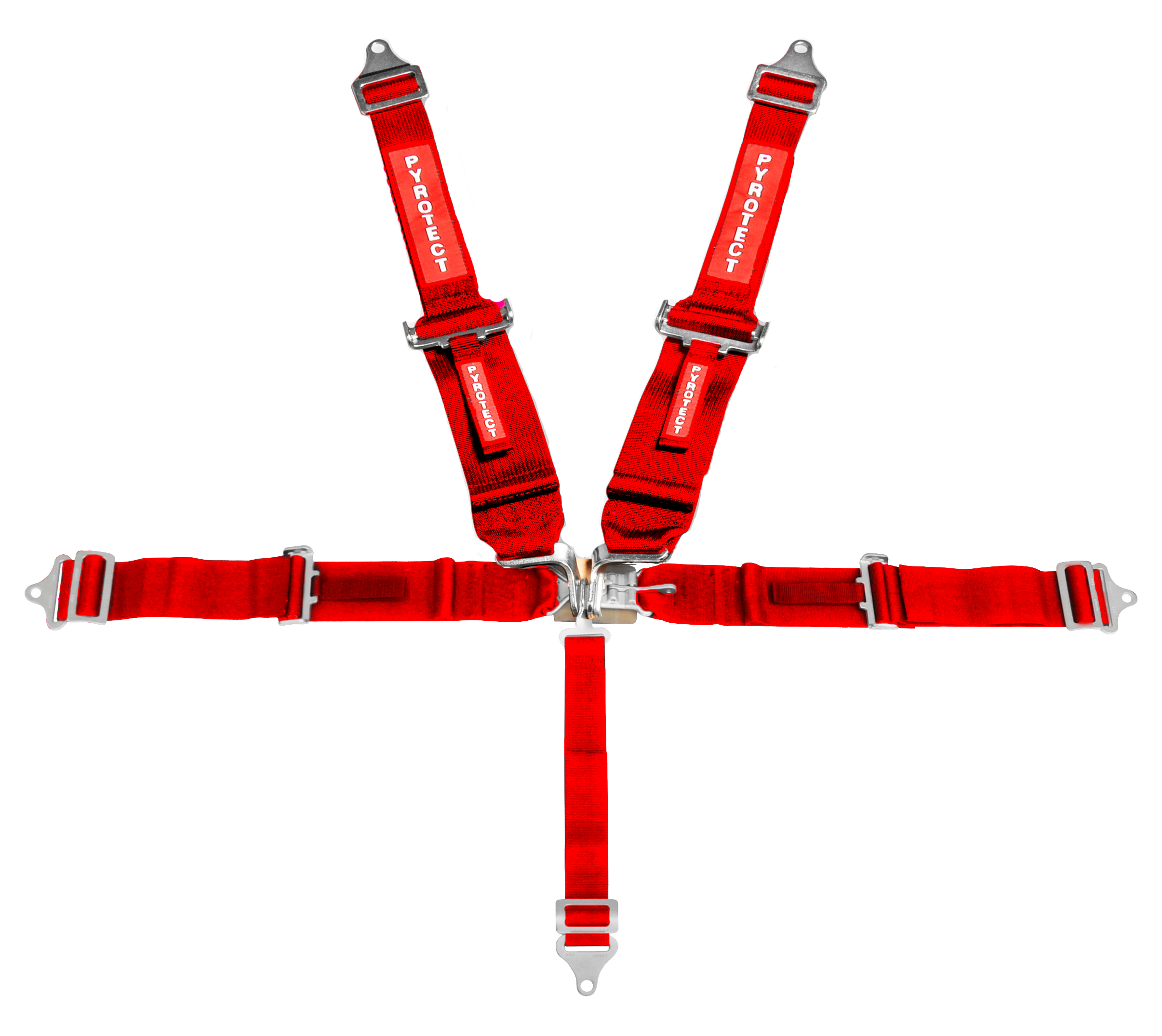 SB220320 3in 5pt 2in L&L Seatbelt SFI 5 Point Latch Link Harness 2" Shoulder 3" Belt Red Pull Up - Image 1