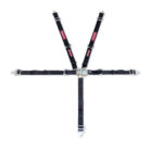 SFI 5 Point Latch Link Harness 2" Shoulder 2" Belt Black Pull Down