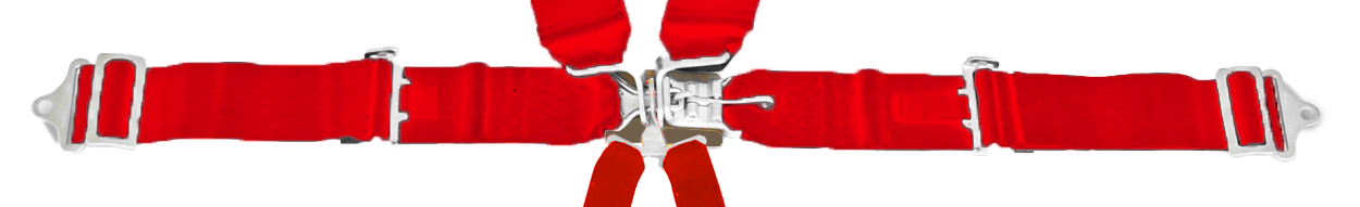 SB290320 3in Seatbelt SFI Latch Link 3" Lap Belt Red Pull Up - Image 1