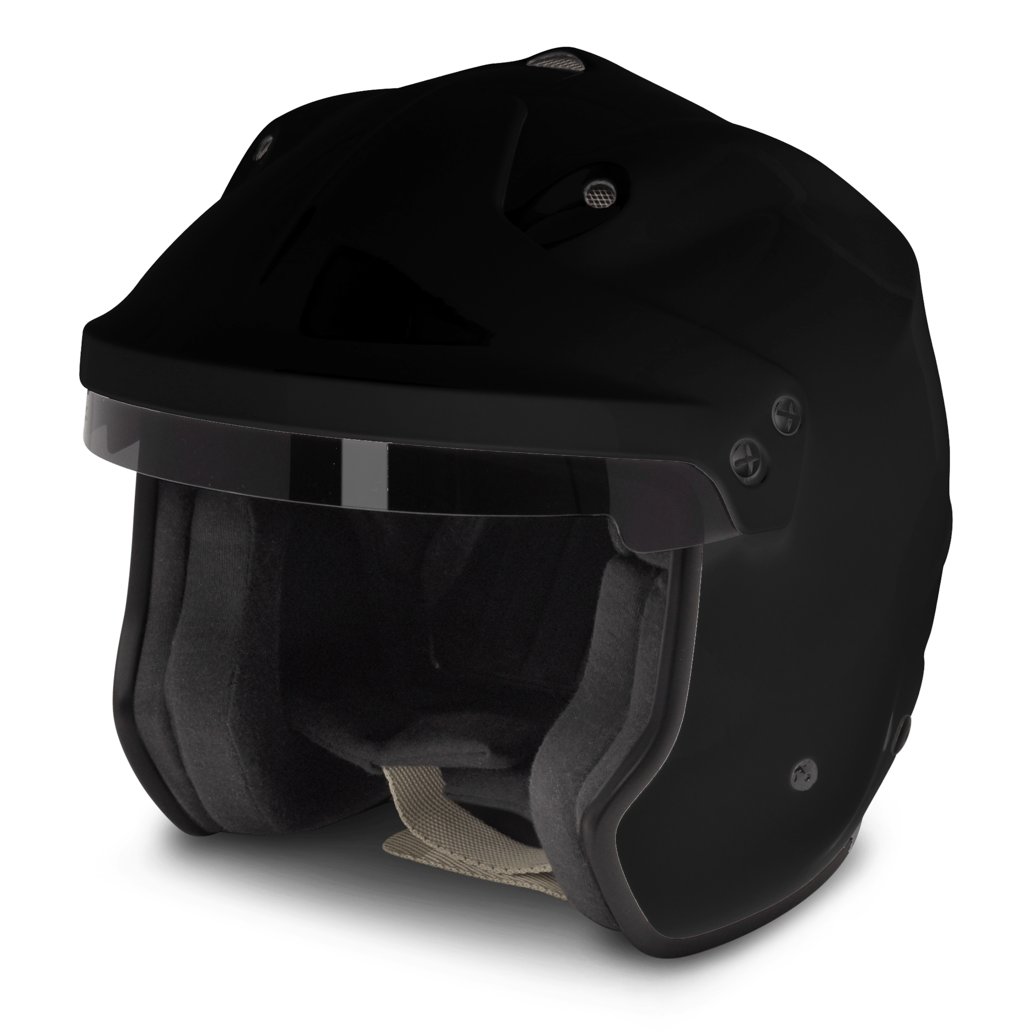 Pro-Air-Flow-Open-Face-Helmet-Flat-Black-1-1.png Pro Air Flow Racing Helmet - Image 1