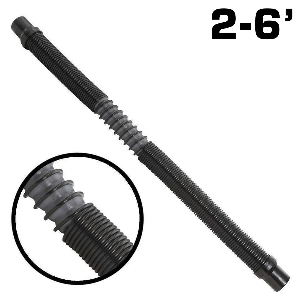 2-RUG-MAC-X-HOSE-BLK_01 RUGGED MAC-X 2-6 ft Expandable Ultra Flex Helmet Air Pumper System Hose - Image 1